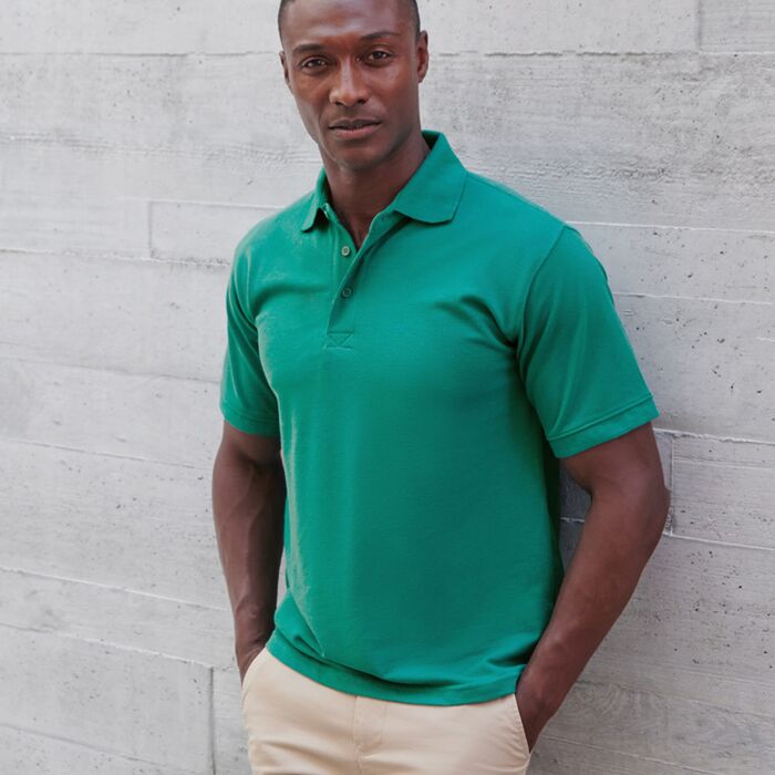 Henbury Heavy Poly/Cotton Piqué Polo Shirt Thumbnail