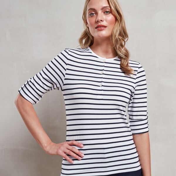 Premier Ladies Long John Roll Sleeve T-Shirt Thumbnail