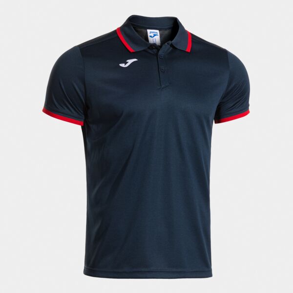 COMBI PREMIUM SHORT SLEEVE POLO NAVY BLUE RED Thumbnail