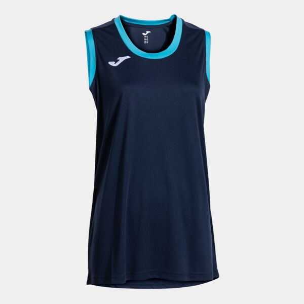 FINAL BASKET II SLEEVELESS SHIRT DARK NAVY FLUOR TURQUOISE Thumbnail
