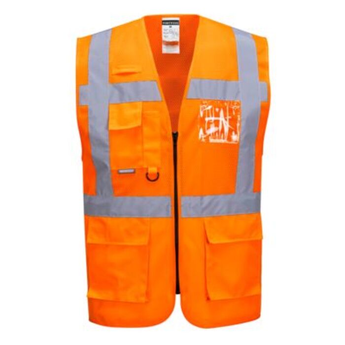 Madrid Hi-Vis Half Mesh Executive Vest  Thumbnail