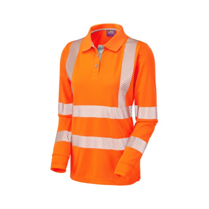 POLLYFIELD Leo EcoViz Performance+ Womens Sleeved Polo Shir Thumbnail