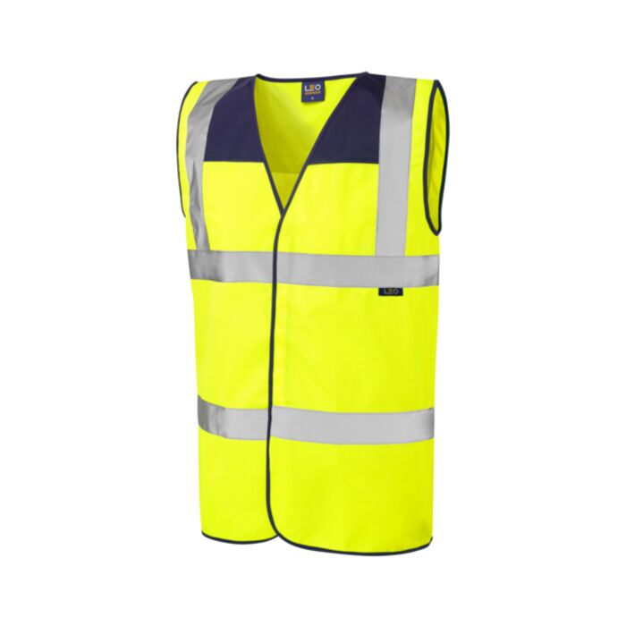 BRADWORTHY Leo EcoViz Navy Yoke Waistcoat Thumbnail