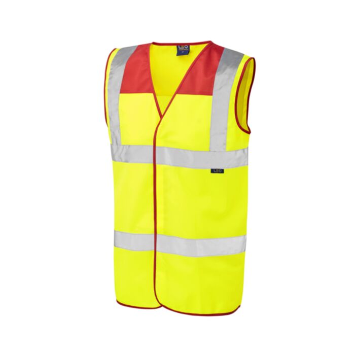 BRADWORTHY Leo EcoViz Red Yoke Waistcoat Thumbnail