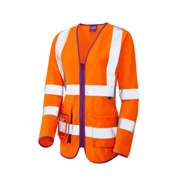 BEAWORTHY ISO 20471 Cl 3 Superior Womens Sleeved Waistcoa Thumbnail