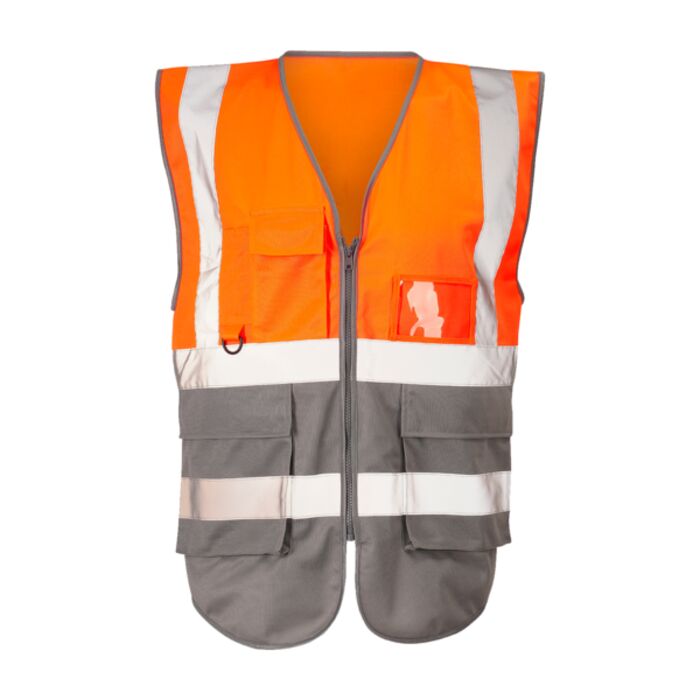 Supertouch Hi Vis Orange 2 Tone Executive Vest Thumbnail