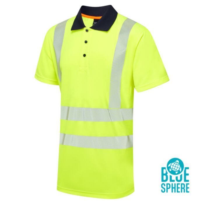 Essentials Hi-Vis Eco CoolMax Yellow Polo Thumbnail