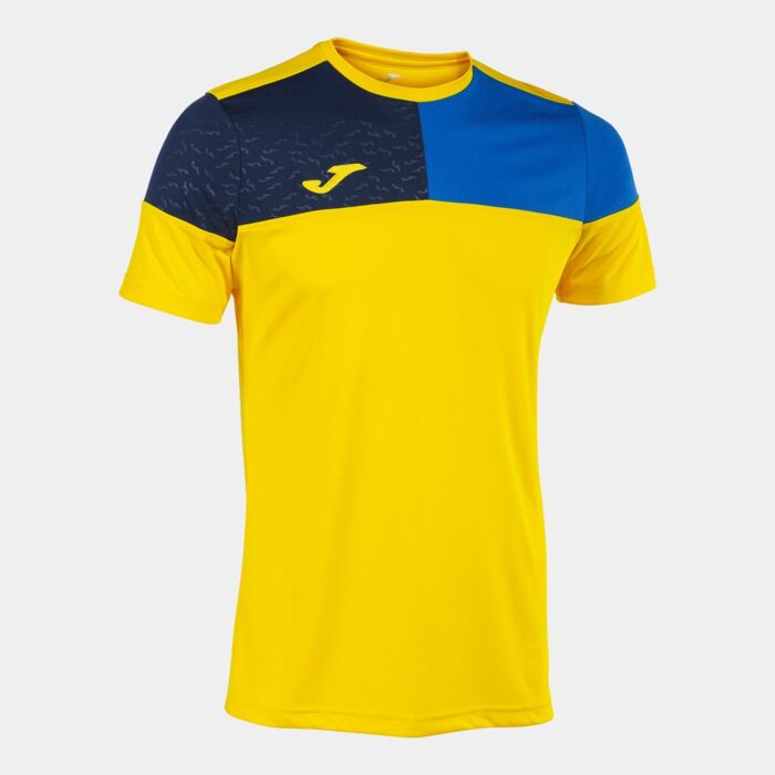 CREW V SHORT SLEEVE T-SHIRT YELLOW ROYAL NAVY Thumbnail