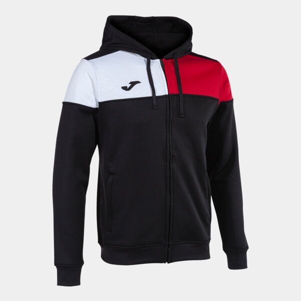 CREW V ZIP-UP HOODIE BLACK RED WHITE Thumbnail