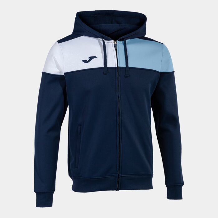 CREW V ZIP-UP HOODIE NAVY SKY BLUE WHITE Thumbnail