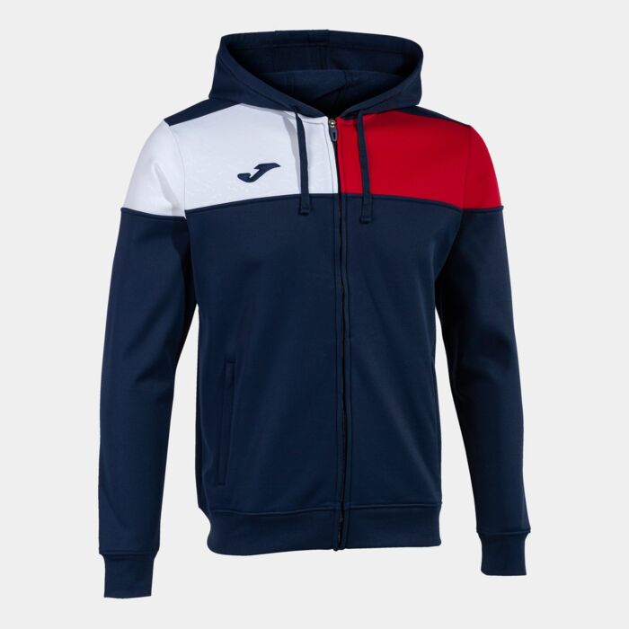CREW V ZIP-UP HOODIE NAVY RED WHITE Thumbnail