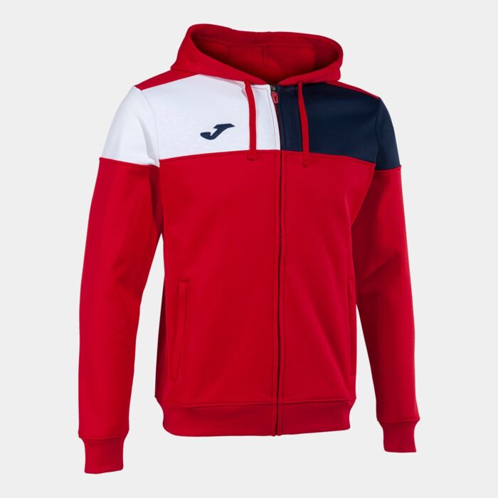 CREW V ZIP-UP HOODIE RED NAVY WHITE Thumbnail