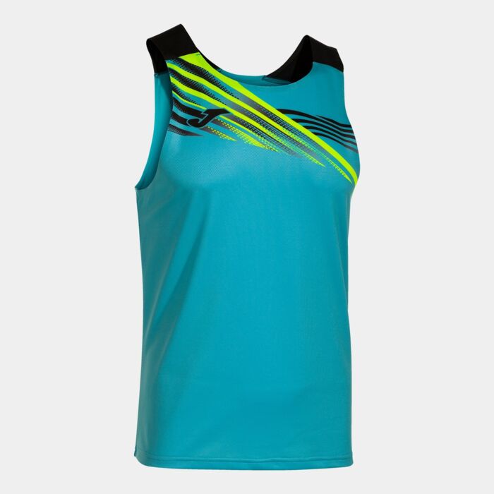 ELITE X SLEEVELESS SHIRT FLUOR TURQUOISE BLACK Thumbnail