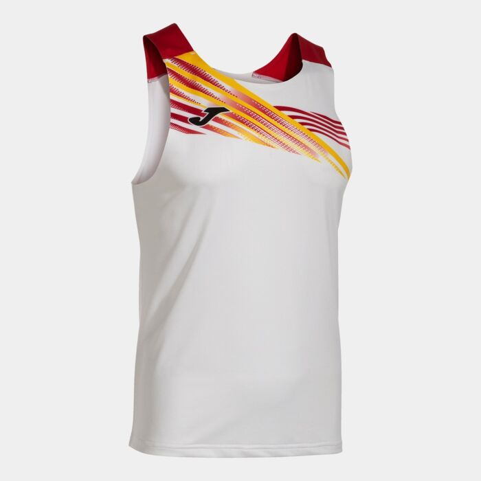 ELITE X SLEEVELESS SHIRT WHITE RED Thumbnail