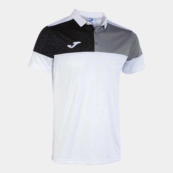 CREW V SHORT SLEEVE POLO WHITE GREY BLACK Thumbnail