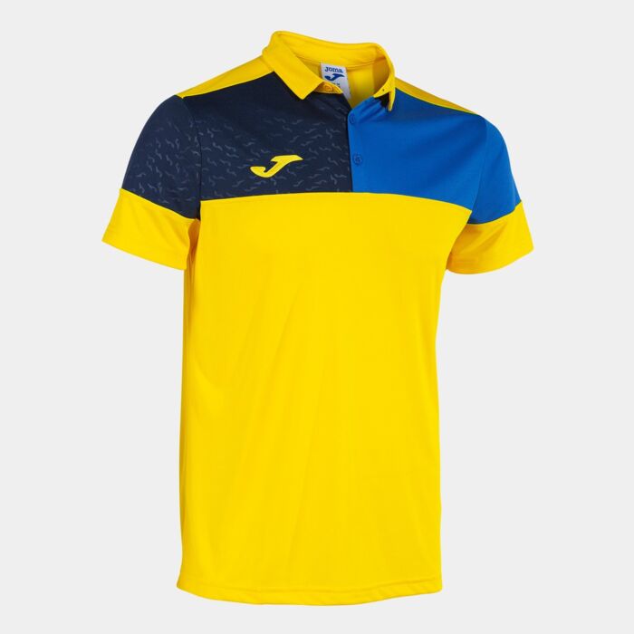 CREW V SHORT SLEEVE POLO YELLOW ROYAL NAVY Thumbnail