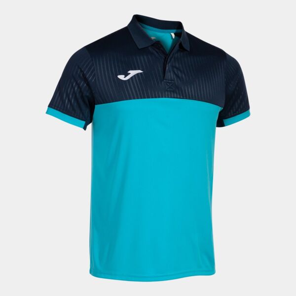 MONTREAL SHORT SLEEVE POLO FLUOR TURQUOISE-NAVY Thumbnail