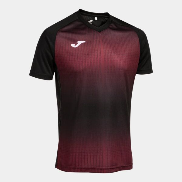 TIGER V SHORT SLEEVE T-SHIRT BLACK BURGUNDY Thumbnail