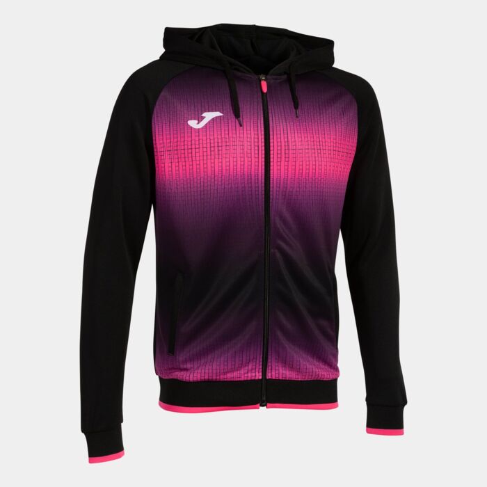 TIGER V ZIP-UP HOODIE BLACK FLUOR PINK Thumbnail