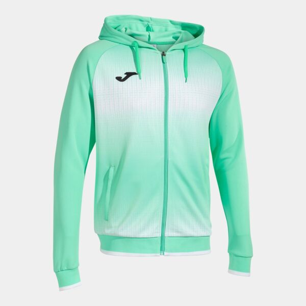 TIGER V ZIP-UP HOODIE GREEN WHITE Thumbnail