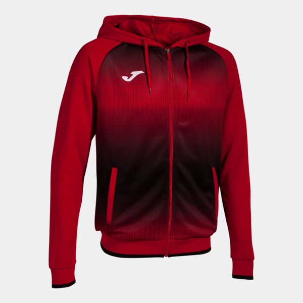 TIGER V ZIP-UP HOODIE RED BLACK Thumbnail