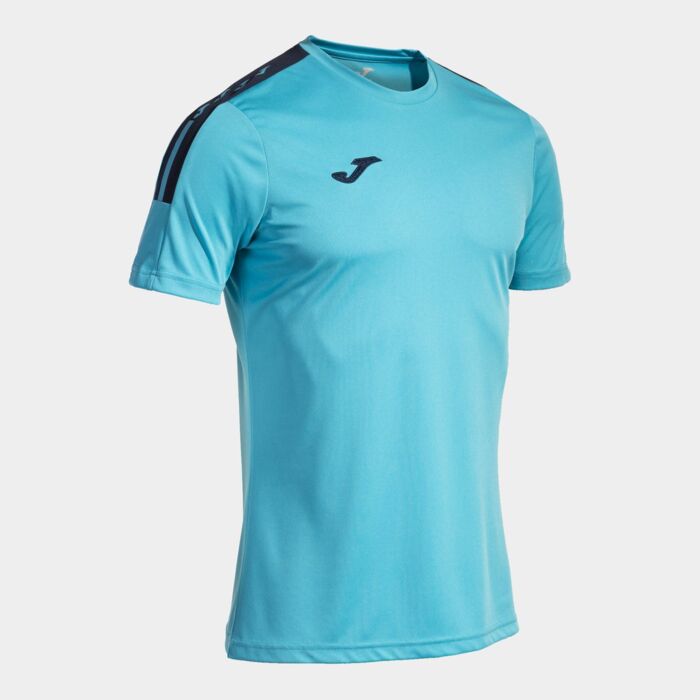 ECO ESSENTIAL SHORT SLEEVE T-SHIRT FLUOR TURQUOISE-NAVY Thumbnail