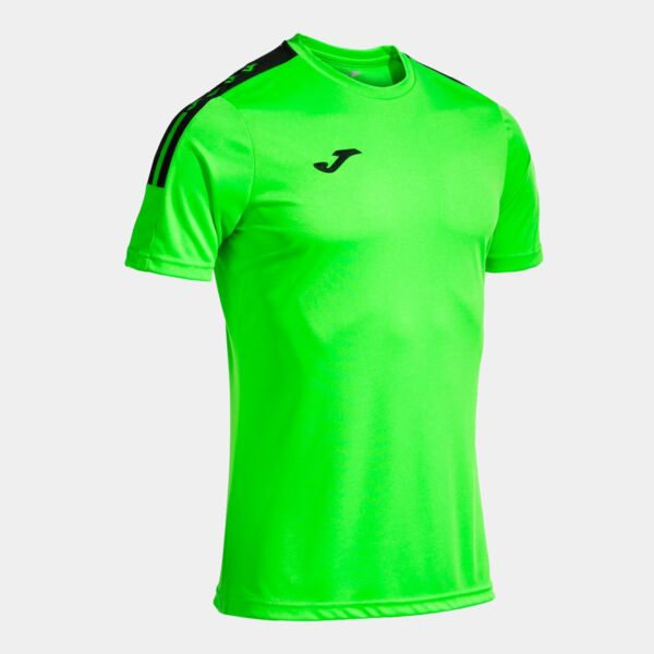 ECO ESSENTIAL SHORT SLEEVE T-SHIRT FLUOR GREEN BLACK Thumbnail