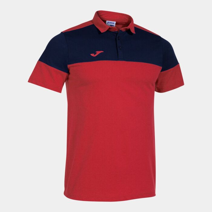 CREW V SHORT SLEEVE POLO RED NAVY Thumbnail