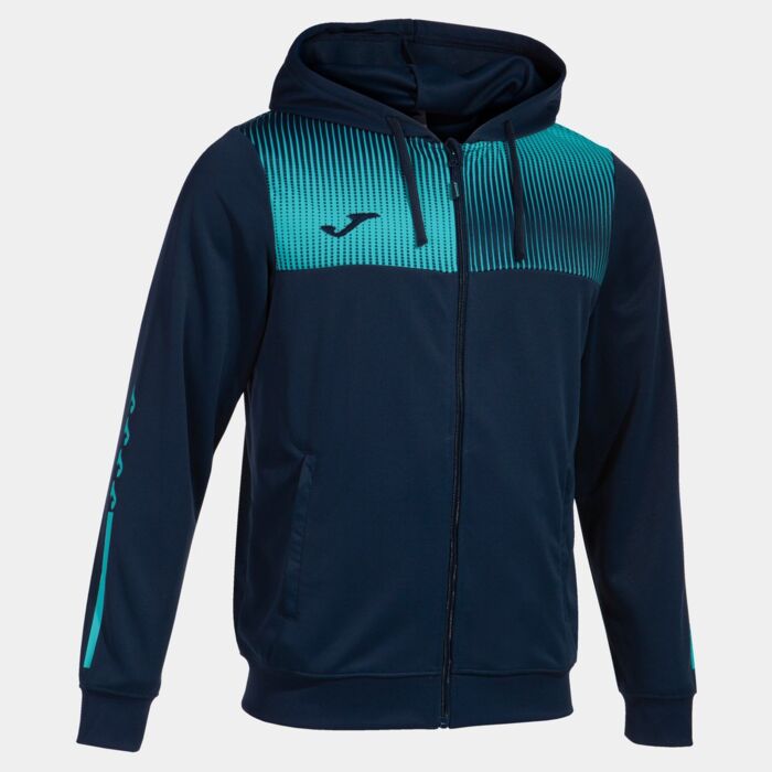 SUPERNOVA IV ZIP-UP HOODIE NAVY FLUOR TURQUOISE Thumbnail