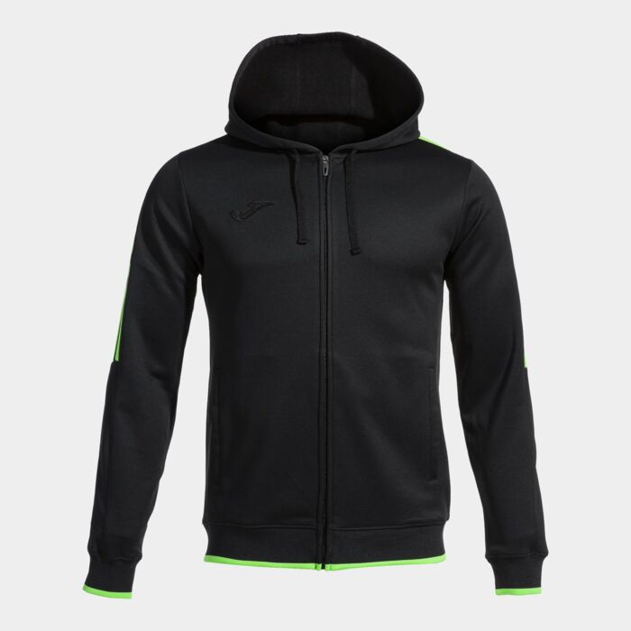 OLIMPIADA ZIP-UP HOODIE BLACK FLUOR GREEN Thumbnail