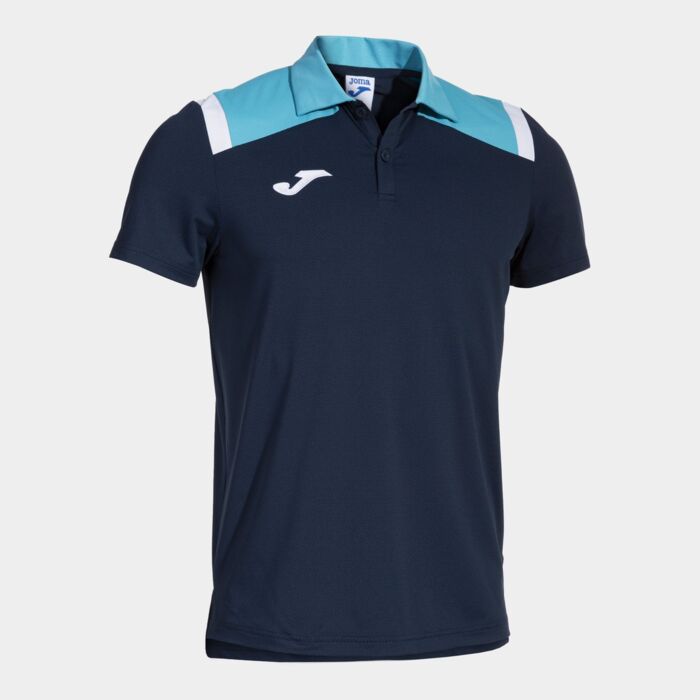 TOLEDO SHORT SLEEVE POLO NAVY FLUOR TURQUOISE Thumbnail