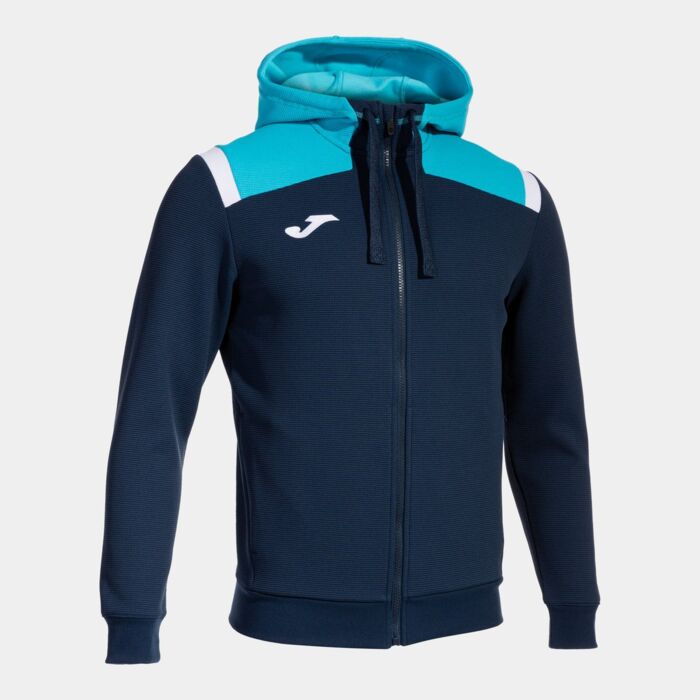 TOLEDO  ZIP-UP HOODIE NAVY FLUOR TURQUOISE Thumbnail