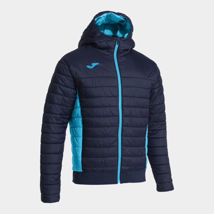 URBAN V BOMBER JACKET NAVY FLUOR TURQUOISE Thumbnail