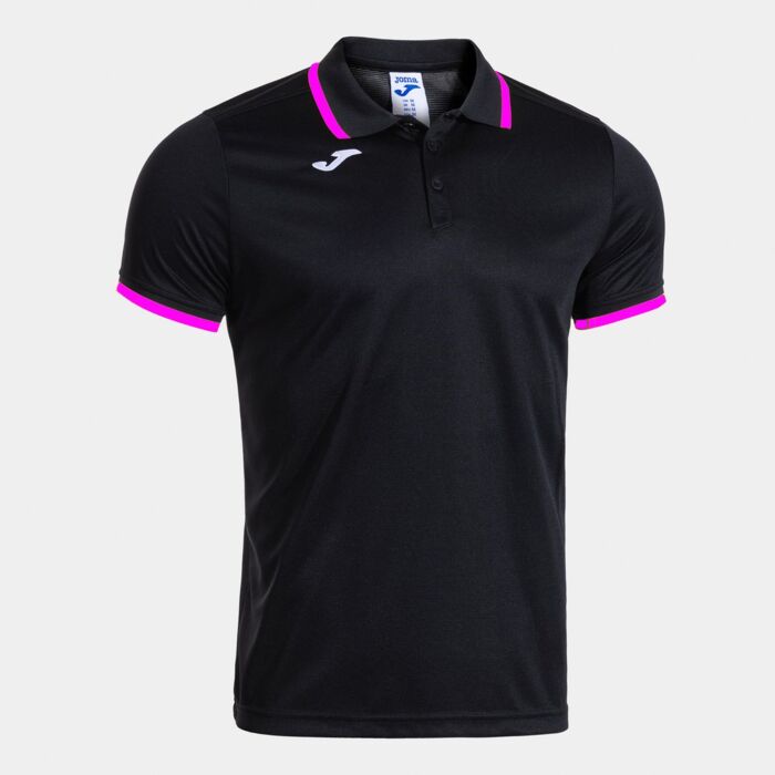 COMBI PREMIUM SHORT SLEEVE POLO BLACK FLUOR PINK Thumbnail