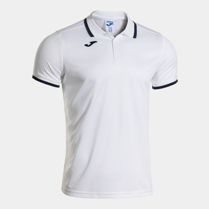 COMBI PREMIUM SHORT SLEEVE POLO WHITE NAVY BLUE Thumbnail