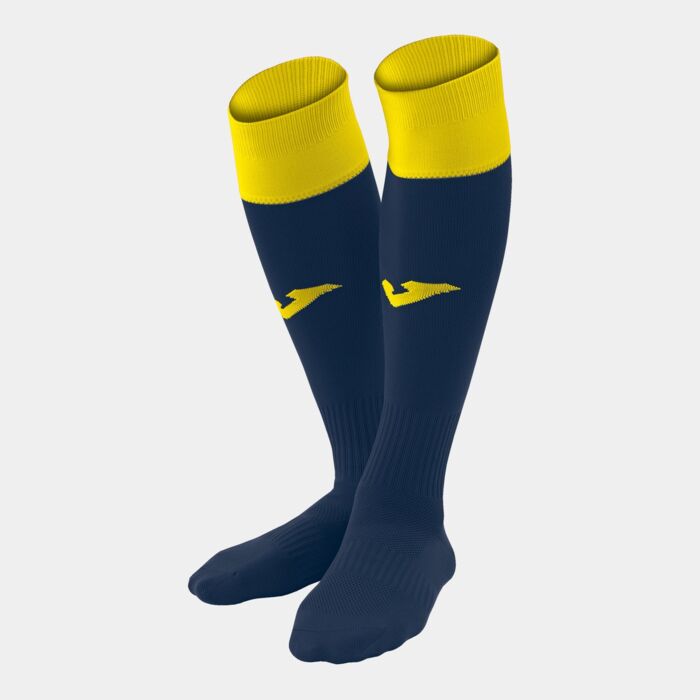 FOOTBALL SOCKS CALCIO 24 NAVY-YELLOW -PACK 4- Thumbnail