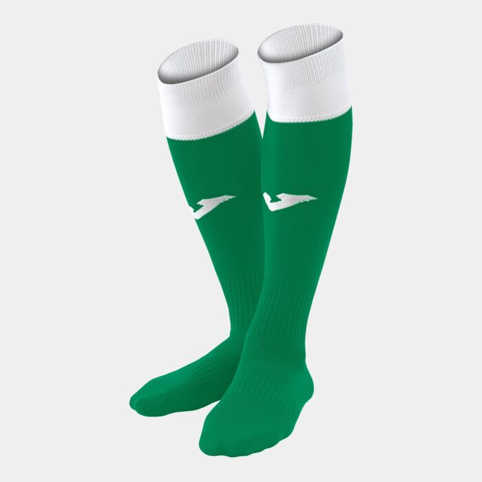 FOOTBALL SOCKS CALCIO 24 GREEN-WHITE  -PACK 4- Thumbnail