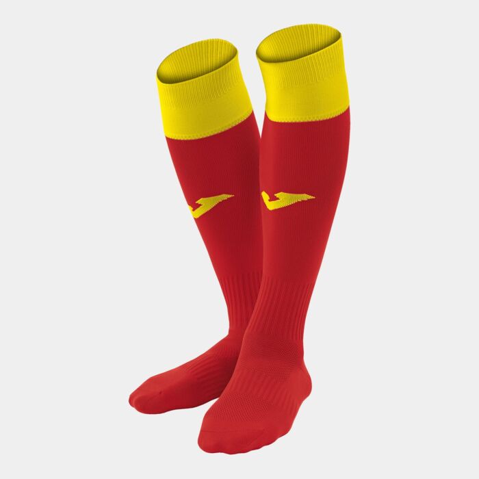FOOTBALL SOCKS CALCIO 24 RED-YELLOW -PACK 4- Thumbnail
