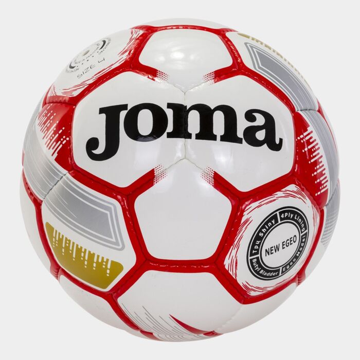 EGEO SOCCER BALL WHITE-RED SIZE 4 Thumbnail