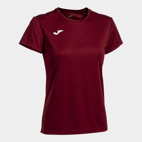 S/S T-SHIRT COMBI BURGUNDY WOMEN Thumbnail