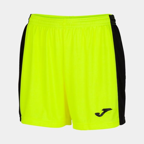 YELLOW FLUORO-BLACK MAXI SHORTS Thumbnail