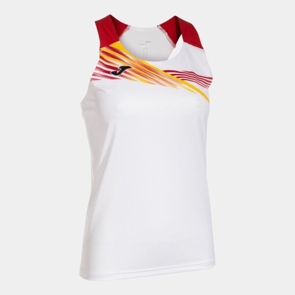 ELITE X TANK TOP WHITE RED Thumbnail