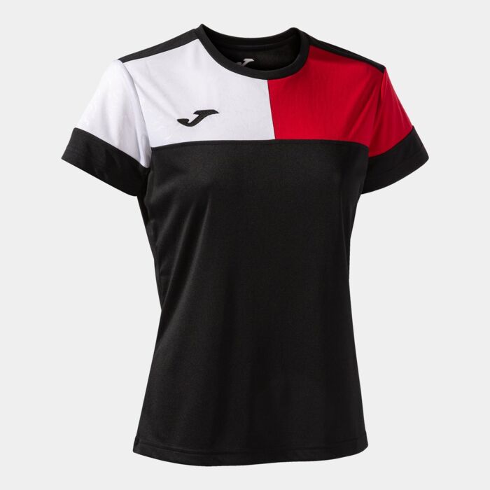 CREW V SHORT SLEEVE T-SHIRT BLACK RED WHITE Thumbnail