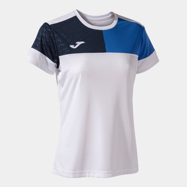 CREW V SHORT SLEEVE T-SHIRT WHITE ROYAL NAVY Thumbnail
