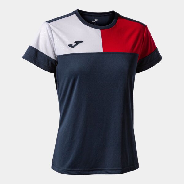 CREW V SHORT SLEEVE T-SHIRT NAVY RED WHITE Thumbnail