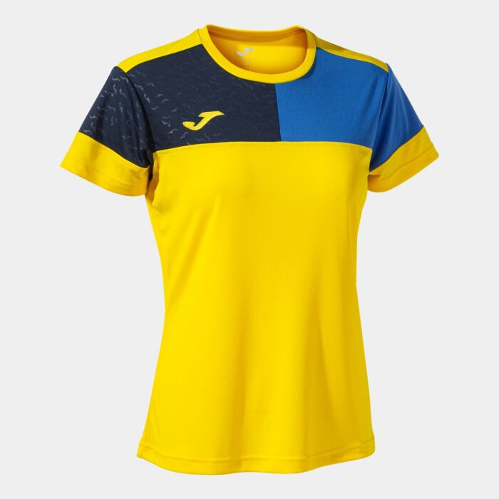 CREW V SHORT SLEEVE T-SHIRT YELLOW ROYAL NAVY Thumbnail