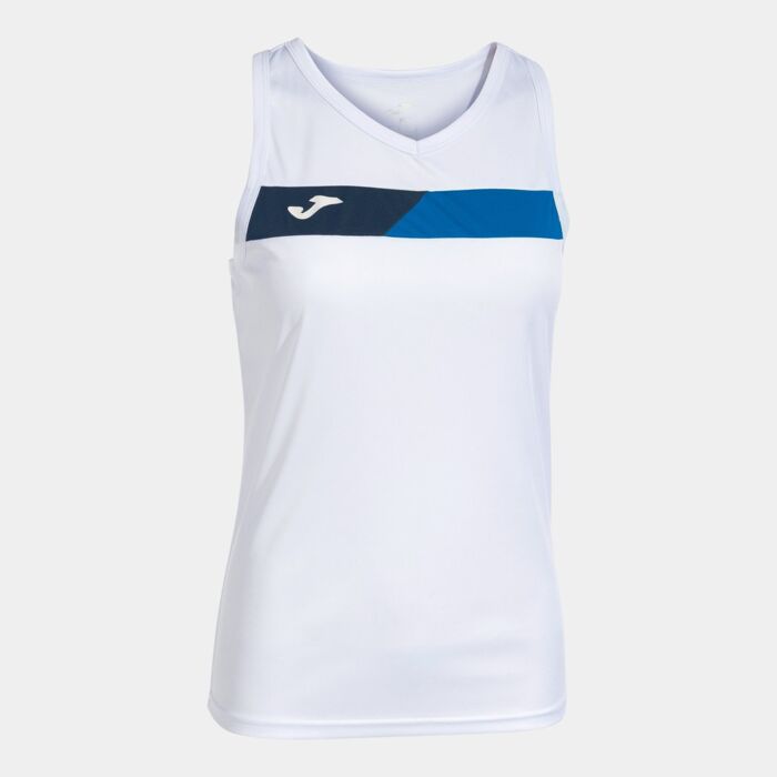 COURT SLEEVELESS SHIRT WHITE ROYAL NAVY Thumbnail