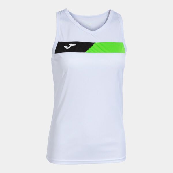 COURT SLEEVELESS SHIRT WHITE FLUOR GREEN BLACK Thumbnail