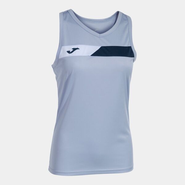 COURT SLEEVELESS SHIRT SKY BLUE NAVY WHITE Thumbnail