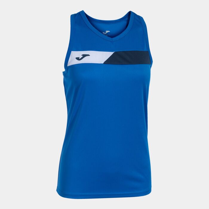 COURT SLEEVELESS SHIRT ROYAL NAVY WHITE Thumbnail